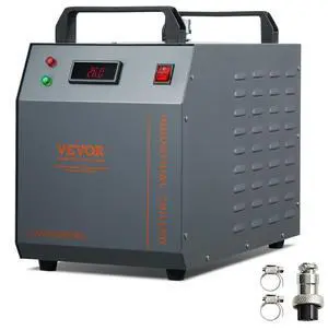 VEVOR  Industrial Water Chiller, CW-3000(PRO), 150W Air-Cooled Industrial Water Cooler Cooling System with 12L Water Tank Capacity 18 L/min Max Flow Rate, for Laser Engraving Machine Cooling Machine