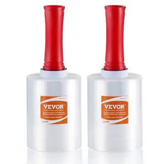 VEVOR Stretch Film, 5 inches x 1000 feet, 2 Pack, 80 Gauge Industrial Strength Clear Durable Stretch Wrap Roll, Heavy Duty Shrink Film Stretch Wrap with Handles for Pallet Wrapping Shipping Moving