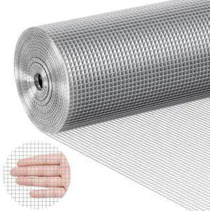 VEVOR Hardware Cloth, 1/4 inch 36in x 50 ft 23 Gauge, Hot Dipped Galvanized Wire Mesh Roll, Chicken Wire Fencing, Wire Mesh for Rabbit Cages, Garden, Small Rodents