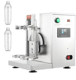 VEVOR  Milkshake Maker Machine, 120W Commercial Milk Tea Shaker Machine, Double Head Milk Shake Mixer Machine, 0-180s Adjustable Milkshake Blender, with 1 L PC Cup, for Milk Tea Store