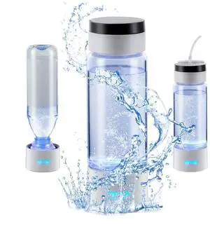 VEVOR Hydrogen Water Bottle Generator, 380 ml / 13.4 oz Capacity Portable Hydrogen Water Maker, SPE Technology Hydrogen Rich Water Ionizer Machine with Nasal Inhalation Tube and Self-Cleaning