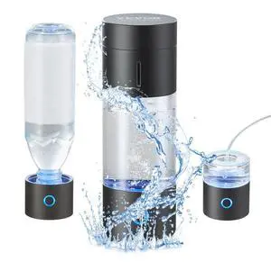VEVOR Hydrogen Water Bottle Generator, 230 ml / 8.1 oz Capacity Portable Hydrogen Water Maker, SPE Technology Hydrogen Rich Water Ionizer Machine with Nasal Inhalation Tube and Self-Cleaning