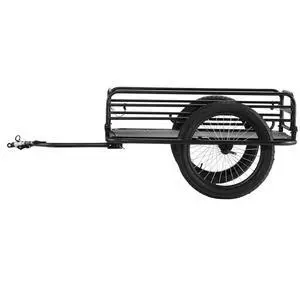 VEVOR Bike Cargo Trailer, 275 lbs Load Capacity, Heavy-Duty Bicycle Wagon Cart, Foldable Compact Storage & Quick Release with Universal Hitch, 20" Wheels, Fits Most Bike Wheels, Carbon Steel Frame