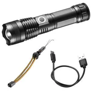 VEVOR 10000 Lumen High Lumens Flashlight, 5 Lighting Modes Rechargeable
