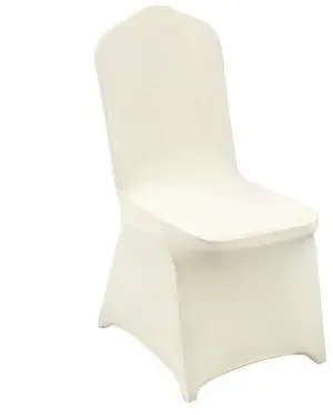 VEVOR Stretch Spandex Folding Chair Covers, Universal Fitted Chair Cover, Removable Washable Protective Slipcovers, for Wedding, Holiday, Banquet, Party, Celebration, Dining (50PCS Ivory White)