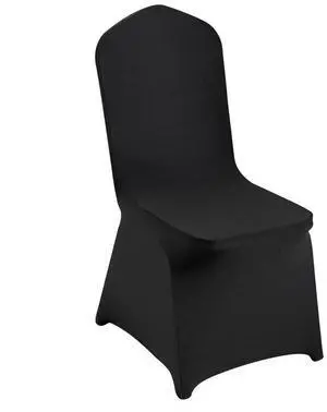 VEVOR Stretch Spandex Folding Chair Covers, Universal Fitted Chair Cover, Removable Washable Protective Slipcovers, for Wedding, Holiday, Banquet, Party, Celebration, Dining (50PCS Black)
