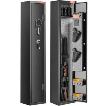 VEVOR  2 Rifles Gun Safe, Rifle Safe with Lock & Digital Keypad, Quick Access Gun Storage Cabinet with Removable Shelf, Pistol Rack, Rifle Cabinet for Home Rifle and Pistols