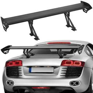 VEVOR GT Wing Car Spoiler, 43.3 inch Universal Spoiler with Single Deck, Adjustable Lightweight Aluminum, Car Rear Spoiler Wing, Racing Spoiler BGW/JDM Drift Black