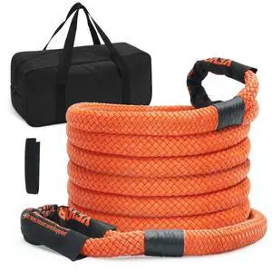 VEVOR 7/8" x 20' Kinetic Recovery Tow Rope 30,580 lbs, Heavy-Duty Off Road Snatch Strap, Extreme Duty 30% Elasticity Energy Snatch Strap for Jeep Car Truck ATV UTV SUV Tractor