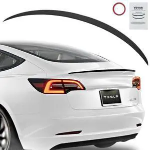 VEVOR GT Wing Car Spoiler, 47.2 inch Spoiler, Compatible With Tesla Model Y, High Strength ABS Material, Baking Paint, Car Rear Spoiler Wing, Racing Spoilers for Cars, Matte Black