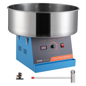 1000W Commercial Cotton Candy Machine - Red, Stainless Steel Bowl, Party Floss Maker, 6 Pieces/Min