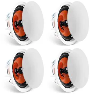 VEVOR 4 PCs 8 Inch in Ceiling Speakers, 100-Watts, Flush Mount Ceiling & in-Wall Speakers System with 8Impedance 89dB Sensitivity, for Home Kitchen Living Room Bedroom or Covered Outdoor Porches