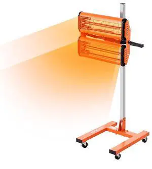 VEVOR  Infrared Curing Lamp, 2200W 1-60 min Timing, Auto Heating Car Curing Light with Bracket, 5.17 sq.ft Baking Area Spray Baking Booth Heaters, Paint Dryer for On-Site Repair, Engine Drying