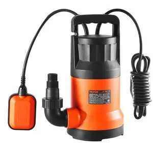 VEVOR Submersible Utility Pump Sump Pump 1 HP 4000 GPH 31 ft Head Water Pump