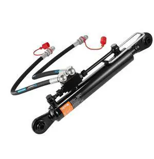 VEVOR Hydraulic Top Link Cat.1-1 (11 in, 20-7/8~31-7/8 in ), Hydraulic Cylinder with 2 Hoses & G3/8" Check Valve
