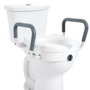 VEVOR Raised Toilet Seat, 5" Height Raised, 350 lbs Weight Capacity, for Round and Elongated Toilet, Twist Lock Installation,19.1" - 21.7" Adjustable Width, for Elderly, Handicap, Patient, Pregnant, M VEVOR Raised Toilet Seat, 5" Height Raised, 350 lbs Weight Capacity, for Round and Elongated Toilet, Twist Lock Installation,19.1" - 21.7" Adjustable Width, for Elderly, Handicap, Patient, Pregnant, M