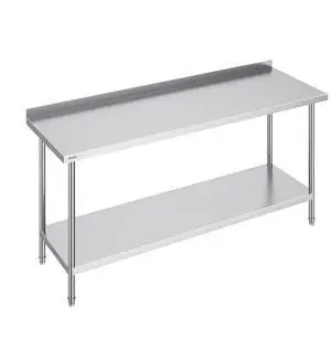 VEVOR  24 x 72 x 36 Inch Stainless Steel Work Table, Commercial Food Prep Worktable Heavy Duty Prep Worktable, Metal Work Table with Adjustable Height for Restaurant, Home and Hotel