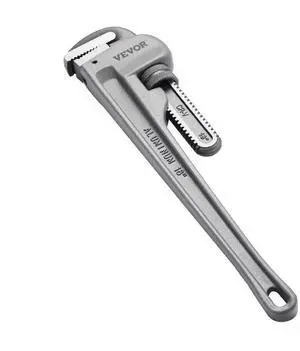 VEVOR Pipe Wrench, 18" Aluminum Straight Pipe Wrench, Adjustable Plumbing Wrench, with High Strength Jaw and Ergonomic Handle, Easy to Carry, Hangable Design, for Water Pipes, Automotive Repairs