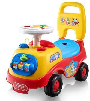 VEVOR Ride On Push Car for Toddlers, Ages 1-3, Ride Racer, Sit to Stand Toddler Ride On Toy, Classic Kids Ride On Car with Music Steering Wheel, Horn & Under Seat Storage, Ride On Toy for Boys Girls