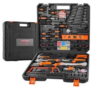 VEVOR Tool Kit, 216 Piece General Household Hand Tool Set, Home Repairing Tool Kit with Portable Tool Storage Case, High-Quality Steel, for Home Maintenance, DIY Projects, and Automotive Repair