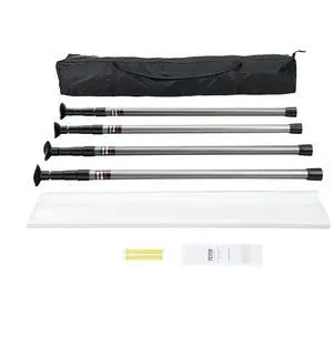 VEVOR Dust Barrier Poles 12 Ft with 4 Telescoping Poles Dust Barrier System