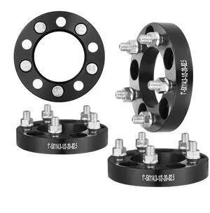 VEVOR 1" 5"x4.5" Wheel Spacers Wheel Adapters 5 Lug Forged Spacer 4 PCS Black