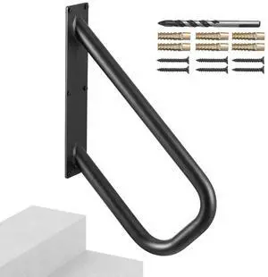 VEVOR Handrails for Outdoor Steps 18.9"Wall Mount Safety Railings for 1-2 Steps