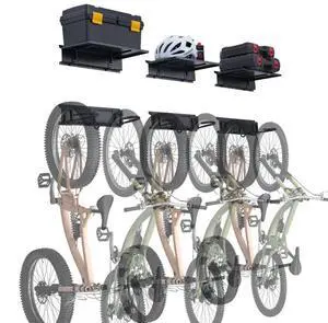 VEVOR Bike Storage Rack Wall Mount Garage Bike Holder & 3 Shelves for 6 Bicycles
