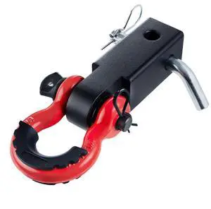 VEVOR 2" Trailer Shackle Hitch Receiver D-Ring Recovery for Truck Jeep 44100 lbs