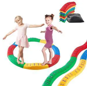 VEVOR Kids Balance Beam Stepping Stones Gymnastics Children Balance Board 8 PCS