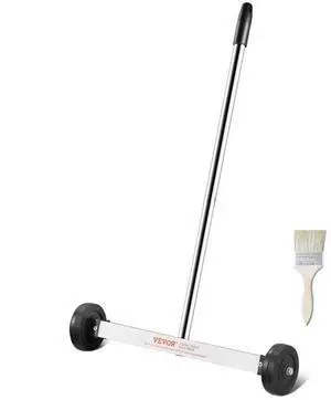VEVOR Magnetic Sweeper with Wheels 15inch Mini 8 lbs Capacity Adjustable Handle