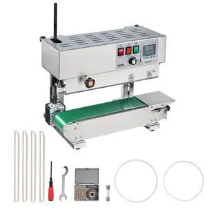 VEVOR Continuous Bag Band Sealing Machine Vertical Band Sealer Stainless Steel