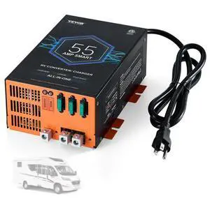 VEVOR RV Converter 55 Amp 110V AC to 12V DC RV Power Converter Battery Charger