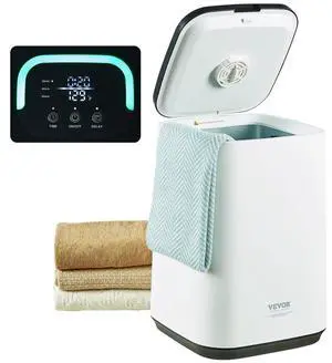 VEVOR Towel Warmer 20L, Towel Warmer Bucket with 24h Delay Timer, 20/40/60 Min Auto Shut Off, Child Lock, LED Screen & U-Shaped Light, Large Towel Warmer for Bathroom, Spa, Bathrobe, Blanket & Pajama