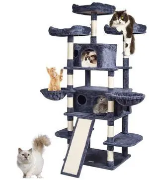 VEVOR Cat Tree 68.5" Cat Tower for Indoor Cats with Cat Condos Scratching Post