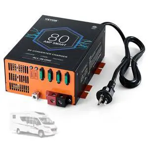 VEVOR RV Converter 80 Amp 110V AC to 12V DC RV Power Converter Battery Charger