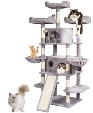 VEVOR Cat Tree 68.5" Cat Tower for Indoor Cats with Cat Condos Scratching Post