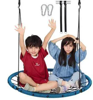 VEVOR Spider Web Saucer Swing 40 Inch Round Swings for Kids Outdoor 750 lbs