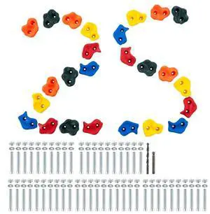 VEVOR 25 Rock Climbing Holds Climbing Rocks Rock Wall Holds Grip Indoor/Outdoor