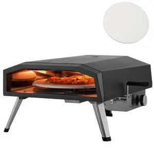 VEVOR 13" Outdoor Pizza Oven Portable Gas Oven Iron Spray Foldable for Camping