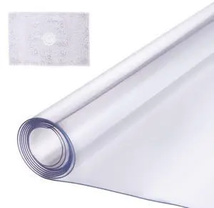 VEVOR PVC Table Protector 54x54 Inch Clear Plastic Desk Protector 1.5mm Thick