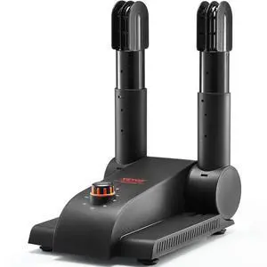 VEVOR 180° Foldable 2-Tube Shoe Dryer Boot Dryer with Heat Blower Black & Orange,Ultra Silent, Quick Drying for Work Boots, Ski Boots, Sneakers, Gloves, Hats, Helmets