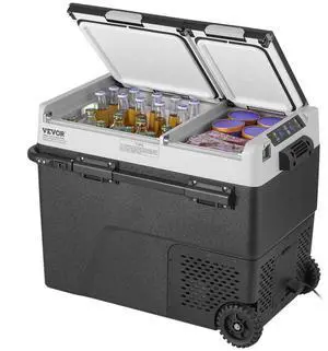VEVOR Portable Car Refrigerator Freezer Compressor 58 L Dual Zone for Home Car