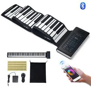 VEVOR 88 Key Roll Up Piano Portable Hand Roll 128 Rhythms Tones Rechargeable