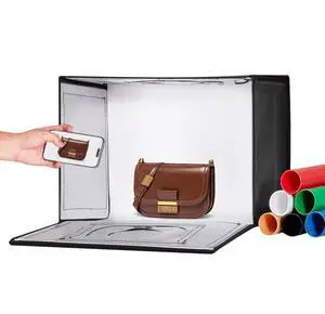 VEVOR Photo Studio Light Box 12"x12" 3000-5600K Adjustable 3 Color Temperatures