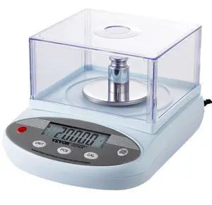 VEVOR Analytical Balance Lab Scale 500g x 0.001g 13 Units with Windshield LCD