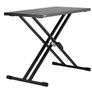 VEVOR Portable DJ Table with Double-X Braced Keyboard Stand Adjustable Height