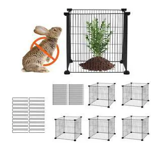 VEVOR 5 Pack Plant Protector from Animals, 15.35'' x 15.35'' Chicken Wire Plant Protector, Plant Cages for Outdoor Plants, Flowers & Vegetables, Keeps Bunny Chicken Squirrels Out, 20pcs Metal Mesh