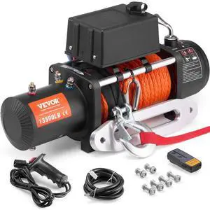 VEVOR  Electric Winch Truck 13,500 lb Synthetic Rope Waterproof Remote Control