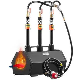 VEVOR  Portable Propane Forge 3 Burner Farrier Forge 2600 Tool Knife Metal Forge